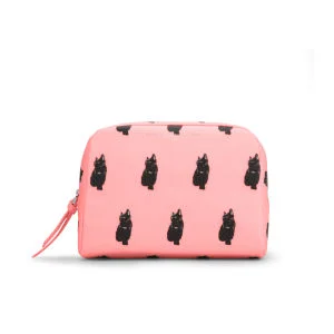 Marc by Marc Jacobs Bunny Print Large Cosmetic Pouch - Fluoro Coral