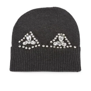 Markus Lupfer Stand Out Jewel Cat Ear Beanie Hat - Charcoal Image 1