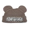Markus Lupfer Knitted Cat Ear Beanie Hat - Biscuit - Image 1