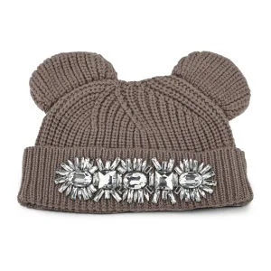Markus Lupfer Knitted Cat Ear Beanie Hat - Biscuit Image 1