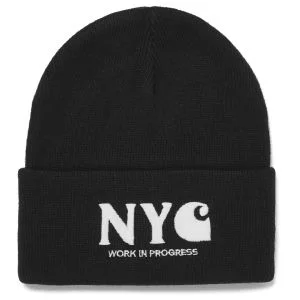Carhartt Men's NYC Acrylic Embroidered Logo Beanie Hat - Black Image 1