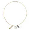 McQ Alexander McQueen Charm Necklace - Light Shiny Gold - Image 1