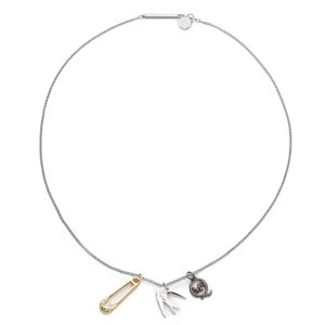 McQ Alexander McQueen Charm Necklace  - Shiny Silver