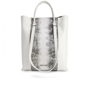Helmut Lang Mimeo Leather Tote Bag - White/Black
