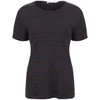 T by Alexander Wang Women's Linen Stripe Tee - Ink and Iodine - Image 1