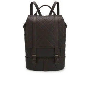 Knutsford Women's Quilted Leather Backpack - Dark Brown
