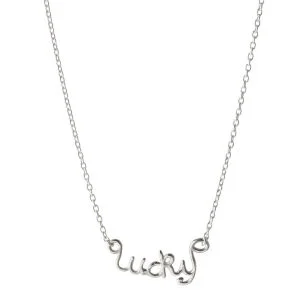 Enelle London Necklace Silver LUCKY Image 1