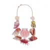 Tatty Devine Shell Grotto Statement Necklace - Pink - Image 1