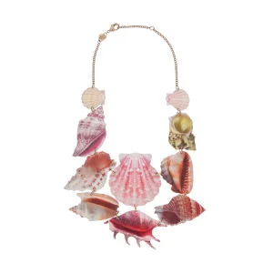 Tatty Devine Shell Grotto Statement Necklace - Pink Image 1