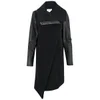 Helmut Lang Women's Wool and Leather Mix Coat - Black - Image 1