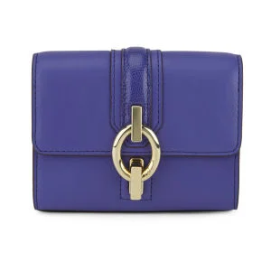 Diane von Furstenberg Women's Micro Mini Sutra Leather Cross Body Bag - Blue