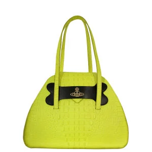 Vivienne Westwood - Accessories Women's 6151 Dino Large Leather Bag - Neon Lime