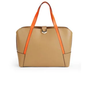 Matthew Williamson Women's Nomad Neon Handle Small Leather Tote Bag - Camel Image 1