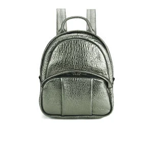 Alexander Wang Dumbo Backpack - Carbon Metallic Pebble Lamb/Rhodium