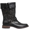 UGG Women's Conor Studded Leather Motorcycle Boots - Black - Image 1