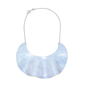 Tatty Devine Ruffle Waves Bib Necklace - Opal