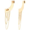 Maria Francesca Pepe Earcuff Earrings with Chains - Gold - Image 1