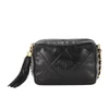 Chanel Vintage Fringe Quilted Leather Shoulder Bag - Black - Image 1