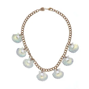 Tatty Devine Scallop Shells Necklace - Pearl Iridescent 