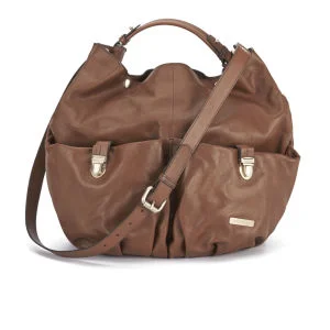 BOSS Orange Women's Sabyn Leather Slouch Bag - Medium Brown Image 1