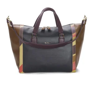 Paul Smith Accessories Women's Ziggy Leather Tote Bag - Black with Swirl Highlight