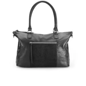 Markberg Women's Lucca Snake Zip Pocket Leather Tote Bag - Black Image 1