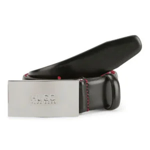 HUGO Baldwin-N Leather Belt - Black Image 1