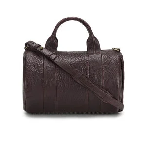 Alexander Wang Rocco Stud  Detail Leather Bowler Bag - Beet Image 1