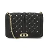 Rebecca Minkoff Leather Love Cross Body Bag with Pearls - Black - Image 1
