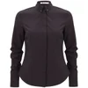 T by Alexander Wang Women's Stretch Fitted Shirt with Collar Pin - Iodine - Image 1