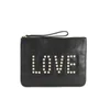 Rebecca Minkoff Pearl 'Love' Leather Clutch Bag -  Black - Image 1