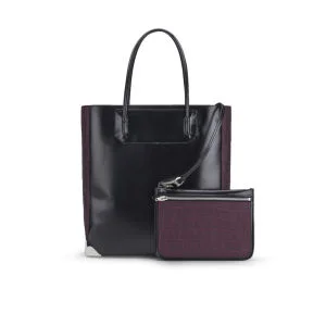 Alexander Wang Prisma Leather Tote Bag - Black/Burgundy