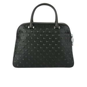 MILLY Perry Stud Kettle Leather Tote Bag - Black Image 1