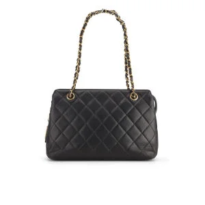 Chanel Quilted Leather Shoulder Bag - Black Image 1