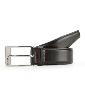 HUGO Barney Leather Belt - Black Image 1