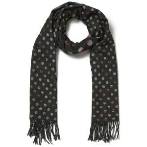 Paul Smith Accessories Women's Double Faced Swirl Spot Scarf - Black Image 1