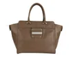 MILLY Colby Solid Leather Tote Bag - Luggage - Image 1