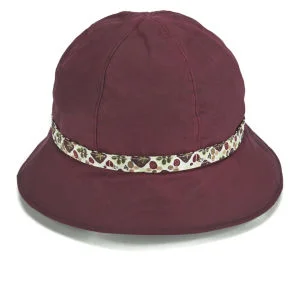 Barbour British Waterway Wax Cloche Hat - Rosewood/October Fall Image 1