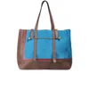 Rupert Sanderson Viki Leather Tote - Blue Suede and Brown Calf Leather - Image 1