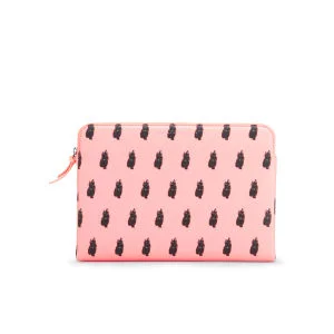 Marc by Marc Jacobs Printed Cat 13 Inch Zip Laptop Case - Fluoro Coral