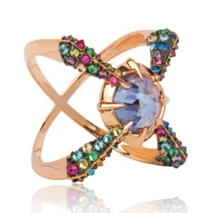 Katie Rowland Cross 18 CT Ring - Rose Gold Image 1