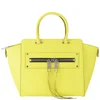 MILLY Riley Leather Tote Bag - Limeade - Image 1