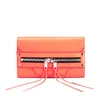 MILLY Women's Riley Hand Through Leather Clutch Bag - Neon Peach - Image 1