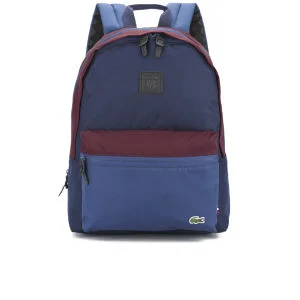 Lacoste Live Men's Backpack - Blue/Burgundy Image 1