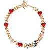 Maria Francesca Pepe Chunky Chain Love Necklace - Gold - Image 1