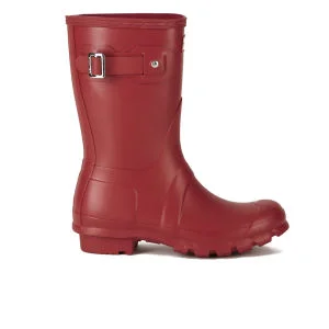 Hunter Unisex Original Short Wellington Boots - Red