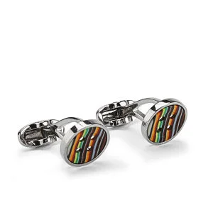 Paul Smith Accessories Men's Multi Stripe Button Cufflinks - Multi Image 1