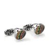 Paul Smith Accessories Men's Multi Stripe Button Cufflinks - Multi - Image 1