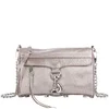 Rebecca Minkoff Mini Mac Leather Shoulder Bag - Silver - Image 1