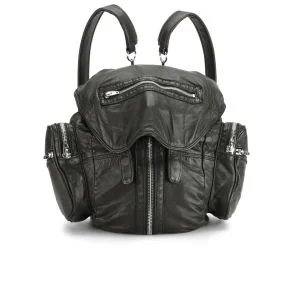 Alexander Wang Marti Washed Leather Backpack - Black/Nickel